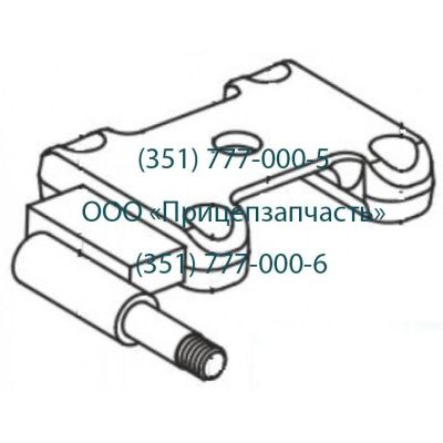 Площадка крепления рессоры правая с пальцем GIGANT 700179503 Площадка крепления рессоры правая с пальцем GIGANT 700179503